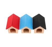 VICASKY 3 Miniature Wooden Dog House For Dollhouse Pet Kennel in Fairy Garden And Outdoor Dollhouse Accessories For Creative Play And Scenery