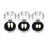 VICASKY 3 Paia Zanne di Mannaro Gancio Traino Auto Tuning Denti di Cappucci Denti Cappucci per Denti da Vampiro Zanne di Vampiro Dentiera Personalizzare Adulto Bambino