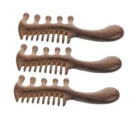 VICASKY 3 pettini massaggianti in legno con denti per cuoio capelluto e vuoto corpo spazzola multifunzione per capelli per spa e casa, materiale robusto e durevole