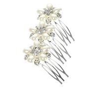 VICASKY 3 pettini per capelli con strass per sposare eleganti fermagli per capelli per matrimonio matrimonio matrimonio sposa pettine per capelli con strass decorativi pettine per capelli in metallo
