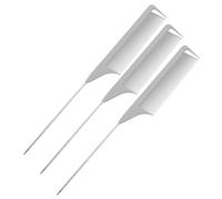 VICASKY 3 pettini separatori a coda di ratto per donne, grandi pettini per capelli ricci e bagnati, in fibra di carbonio bianco