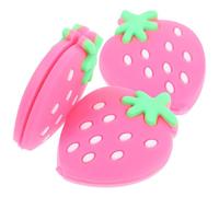 VICASKY 3 pezzi ammortizzatori in silicone per racchetta da tennis, efficace assorbimento degli urti con design fragola per ottimali e stabilità