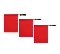 VICASKY 3 pezzi Bandiere Segnali Arbitro Sportive Rosse Bandiere Avviso Visibili per Calcio e Basket Materiale Resistente e Flessibile per Gare e Partite