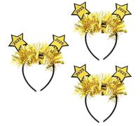 VICASKY 3 Pezzi Cerchietto Numeri Stelle Glitter Oro per Capodanno e Festa