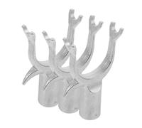 VICASKY 3 pezzi Forcella per Asta Appendiabiti in Alluminio Resistente Testa Forcella Sostitutiva per Bastone Stendino Balcone Accessorio Pratico e Durevole per Asciugatura Abiti Outdoor