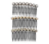 VICASKY 3 Pezzi Forcina rotta sulla posteriore della testa femminile hairdo hair charms a forma di decorativo pettine per da donna con perle pettini per perlati PC