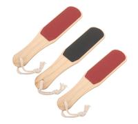 VICASKY 3 pezzi legno piede sfregamento callo rimozione piede massaggiatore piede peeling piede strumento di cura dead skin rimozione piede raschietto nero bambù