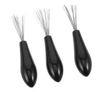 VICASKY 3 Pezzi Mini Pulitore Spazzola Capelli con Ganci Profondi Accessorio Portatile per Rimuovere Residui e Mantenere Pulizia Setole per Casa e Salone