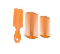 VICASKY 3 Pezzi Pettini Antistatici Portatili in Plastica Arancione Pettine Denti per Trattamento Pidocchi e Lendini Pettinino e Resistente per Lisci e