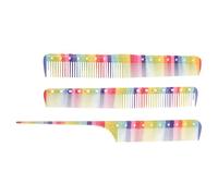 VICASKY 3 pezzi Pettini da Taglio Parrucchiere in Leggera Colorati Pettini per Acconciature Professionali Resistenti al Calore Denti Antipiega per Styling e Cura Capelli Quotidiana