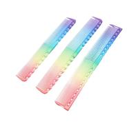 VICASKY 3 pezzi Pettini per Capelli Multicolore in Leggera e Resistente al Calore Pettine da Barbiere Professionale Antistatico per Districare e Styling per Uso con Phon e Ferro per Uomo