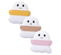 VICASKY 3 pezzi Puff Cipria Fantasma Cute per Donna Spugna Trucco Compatta Uso Bagnato Asciutto Morbida e Delicata Adatta Tutti i Tipi per Make-up Quotidiano e Viaggi