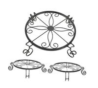 VICASKY 3 pezzi Round Metal Plant Stand Durable Iron Flower Holder for Home Décor Versatile Flowerpot Base Garden Planter Rack Plant Stand for Indoor Use