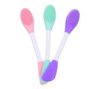 VICASKY 3 PEZZI Silicone Spazzola per la pulizia del viso Multifunzionale Manuale Pulizia del viso Doppia Teste Materiale delicato sulla pelle per la pulizia quotidiana del viso