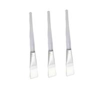 VICASKY 3 Pezzi Spazzola Applicatrice per Maschera con Cristallo Trasparente per Applicazione Bianco