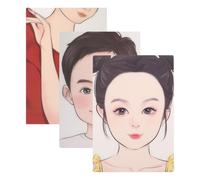 VICASKY 3 Pezzi Tavola per Pittura Viso Lavabile e Riutilizzabile, Stencil Trucco Viso, Forma Realistica di Volto Umano in Plastica, per Principianti e Artisti, per Feste a Tema e Lezioni