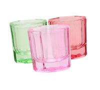 VICASKY 3 Pezzi Tazze Colorate Solvente Smalto Dappen Dappen Piatto Tazza Per Unghie Ciotola Ammortizzante Per Unghie Chiodo Ciotola Unghie Unghie Supporto Bottiglia Ciotola Unghie Accessori