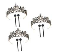 VICASKY 3 Set Barocca Vintage con Orecchini Copricapo Sposa per Donne e Ragazze Accessorio per Matrimoni Feste e Compleanni Adatto Damigelle e Regine