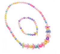 VICASKY 3 set di braccialetti di perle per bambini per feste di bambini, regali di avvento, braccialetti colorati con perle in colori metallizzati, collana colorata