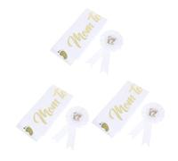 VICASKY 3 Set Partito Cinghia Distintivo Papà Di Essere Pin Papà Di Essere Distintivo Shower Sash Decoration Mommy To Be Sash Shower Distintivo Pin Per Papà Shower Decorazioni Shower Pin