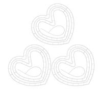 VICASKY 3 Set Supporto per Bouquet a Cuore in Plastica Bianca | Struttura Robusta, Mantiene Mazzo Fermo, Aspetto Elegante e Romantico, per Fioristi e DIY