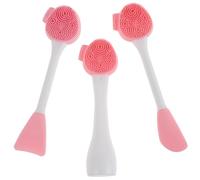 VICASKY 3 strumenti per il lavaggio del viso e il trucco, strumento per la pulizia del viso, per la pulizia delle labbra, strumento per il lavaggio del viso, in silicone gel di silice rosa