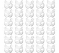 VICASKY 30 maschere per gatti, maschere di carta non dipinte, da dipingere, per maschera, carnevale, Halloween, progetti creativi per adulti, promuove la creatività e l'artigianato