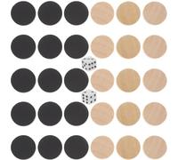 VICASKY 30 pezzi backgammon pietre gioco di scacchi, piccole figure di scacchi in legno, per giochi da tavolo con dadi