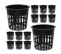 VICASKY 30 Pezzi Cesti Idroponici in Plastica Resistente per Coltivazione Fuori Terra Rete Traspirante per Cura Radici Compatibili con Vasi e Secchi Idroponici per Ortaggi Indoor