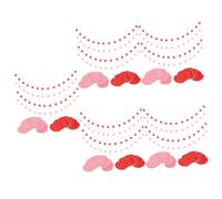 VICASKY 30 Pezzi Festone Cuori Decorativi per e Matrimonio Bandiere Rosse e Rosa per Festa Decorazione Parete per Party Props