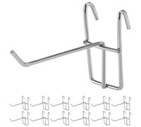VICASKY 30 Pezzi Ganci per Pannelli Forati in Acciaio Inossidabile, Design Versatile per Massimizzare lo Spazio a Parete, Gancio da Muro per Organizzazione Domestica