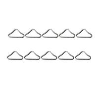 VICASKY 30 Pezzi Triangolare in Acciaio Zincato per Trampolino, Argento | Gancio Curvo, Finitura Anticorrosione, per Riparazioni Esterne, Progetti Fettuccia e Accessori Sospesi