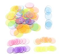 VICASKY 300pcs bingo chip trasparente contatore per giochi di bingo accessori per feste poker notti dischi di plastica di alta qualità per intrattenimento in famiglia e serate di gioco
