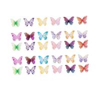 VICASKY 30pcs Mini Farfalle Parti Per Artigianato Decorazioni Colorate Per Gioielli Portachiavi E Chiodi Accessori Per Progetti Creativi
