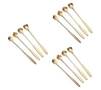 VICASKY 36 Pezzi Cucchiai da Dessert in Acciaio Inossidabile con Lungo da e Zuppa Resistenti Lavastoviglie Finitura per e Bar