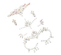 VICASKY 3fogli Adesivi per Viso Gemme Verdi Fluorescenti che Si Illuminano al Buio di Strass per Viso per Feste di Halloween e Travestimenti Cosplay