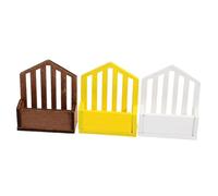 VICASKY 3pcs Cesti In Legno Miniaturizzati Per La Decorazione Della Casa Delle Bambole Piccola Composizione Floreale In Legno Per Mini-Casa E Progetti