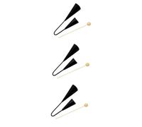 VICASKY 3pcs Metal Cowbells Robusto Doppio Campanello di mucca per lezioni di musica e attività all'aria aperta, con martello di legno compatto e portatile, durevole e stabile per versatile