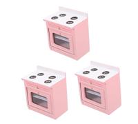 VICASKY 3pcs Miniatura Cucina Mobili Accessori Casa Delle Bambole Con Stufa a Gas Decorazione Realistica Per Mini Case Versatile Per Palazzi E Progetti Delle Bambole