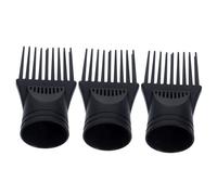 VICASKY 3pcs Pettini Vento Per Asciugacapelli Resistente Al Calore Accessori Asciugacapelli Professionale Styling Pettini Per Capelli Ricci Nero