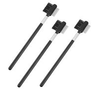 VICASKY 3pcs Sopracciglia E Ciglia Spazzola Doppia Testa Eyelash Comb E Curler Manico In Legno Portatile In Acciaio Inox Per Acconciatura E Cura Di Ciglia E Sopracciglia