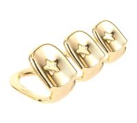 VICASKY 3pcs Tappi Denti Dorati Per Hip Hop Singolo Facile Da Indossare Gioielli Per Feste E Apparizioni Vestibilità Confortevole Realizzato