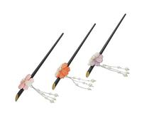 VICASKY 3pezzi Bastoncini Per Capelli Giapponesi Forcina Giapponese Con Fiori Di Ciliegio Bastoncini Per Capelli Cinesi in Acrilico