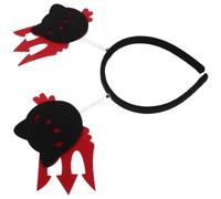 VICASKY 3pezzi Cerchietto Forma di Testa di Gatto Nero Accessori per Capelli Spettrali per Feste di Halloween Travestimenti e Decorazioni Fascia Elastica per Capelli Design di Gatto Malvag