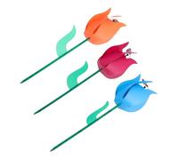 VICASKY 3pezzi Decorazioni per Esterni di Girandole di Plastica Design Fiore Meraviglioso Mulini Vento Decorazioni da Giardino Mulini Vento Decorativi