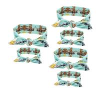 VICASKY 3pezzi Fascia Per Bambina Con Orecchie Di Coniglio Set Elegante Per Mamma e Bambina Accessori Per Turchese Design Carino e Leggero Per Occasioni Speciali