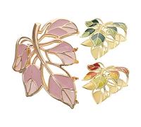 VICASKY 3pezzi Ganci per Capelli Forma di Foglia Fermagli per Capelli Grandi in Metallo Accessori per Donne e Ragazze Utili per Doccia Cucinare o Pulire la Casa