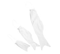 VICASKY 3pezzi Maniche Vento Forma di Carpa Giapponese Non Verniciate per Decorazioni Fai da Te da Esterno Bandiere Sospese per Cortile per Ragazzo Ragazza Ragazza da Dipingere