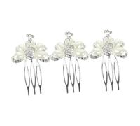 VICASKY 3pezzi Pettini Laterali Per Sposa Con Strass e Perle Accessori Eleganti Per Acconciature Da Matrimonio Completano Perfettamente Tuo Look Da Sposa