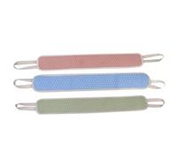 VICASKY 3pezzi Spazzolino per Doccia Resistente Doppia Testina per Corpo Schiena Lunghe Cinghie per Igiene del Bagno e Esfoliazione